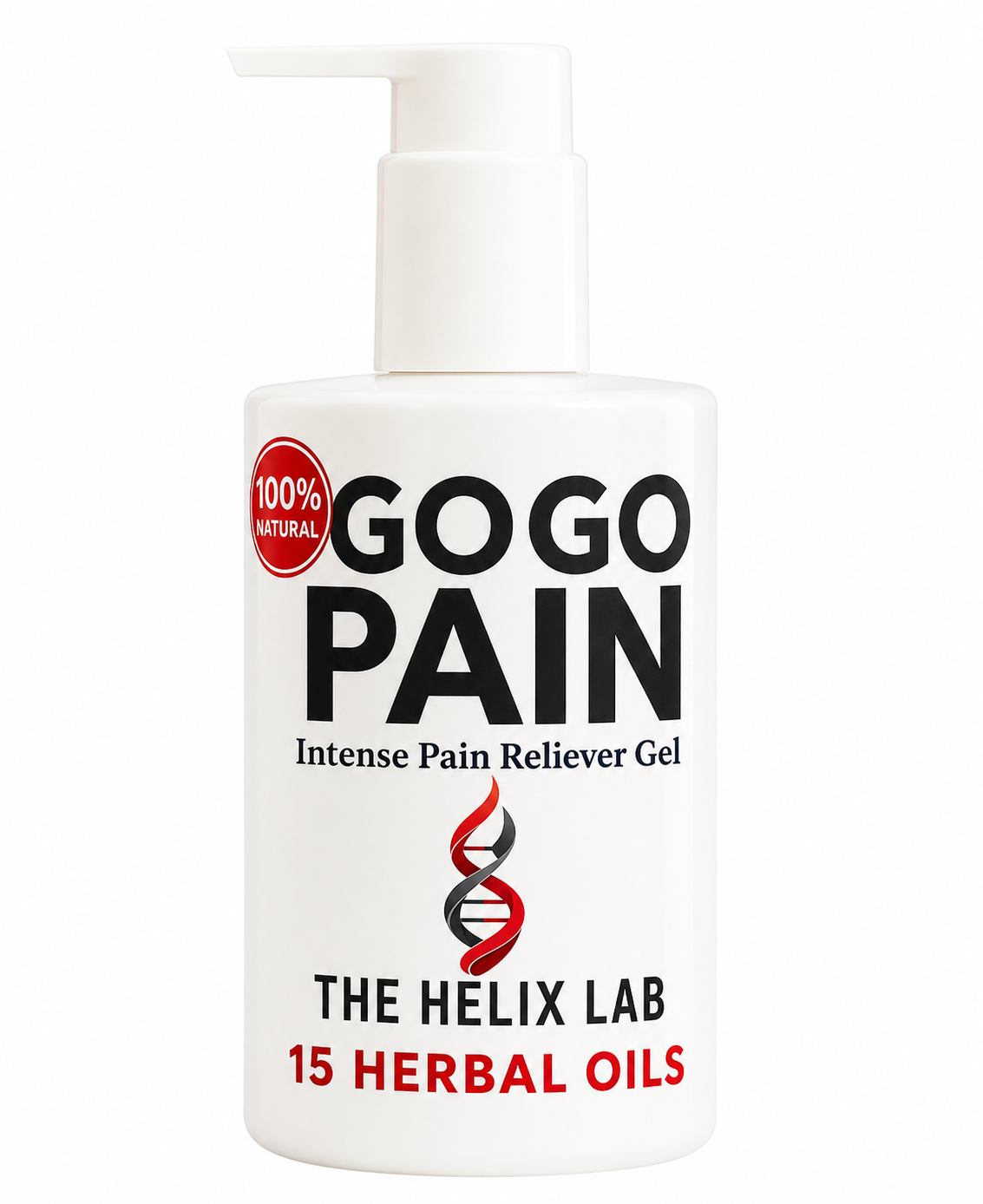 Go Go Pain - Intense Pain Reliever in Helix Lab branded packaging