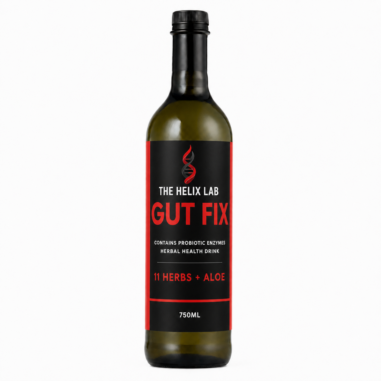 Gut Fix (Plastic PET 1 bottle) in Helix Lab branded packaging