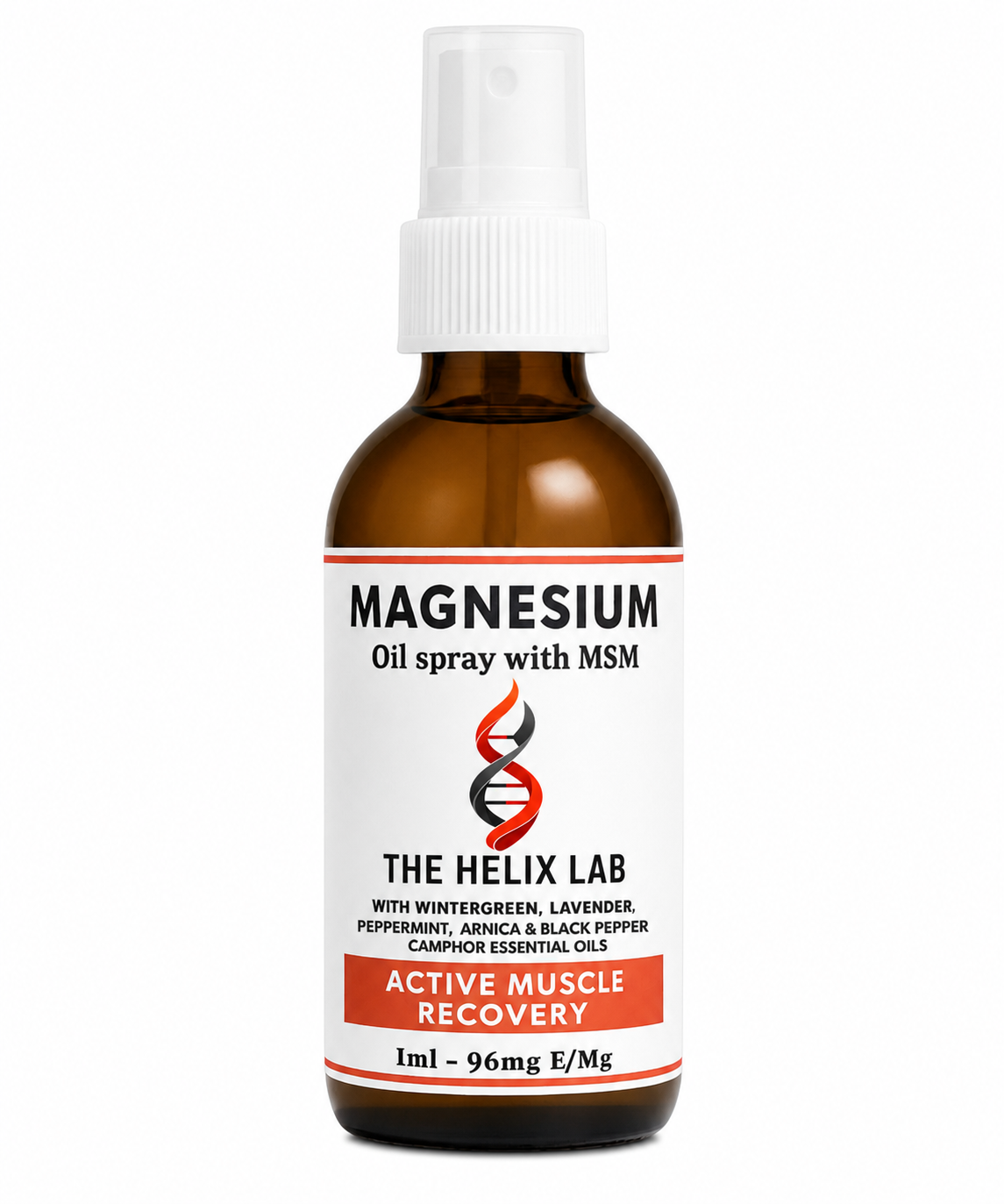 Therapeutic Magnesium Oil Spray: Active Muscle Recovery in Helix Lab branded packaging