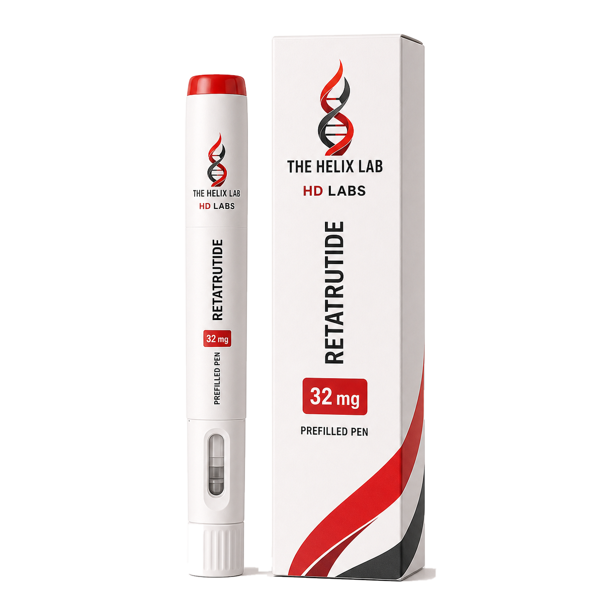 HD Labs Retatrutide 32 mg Pen prefilled pen and carton
