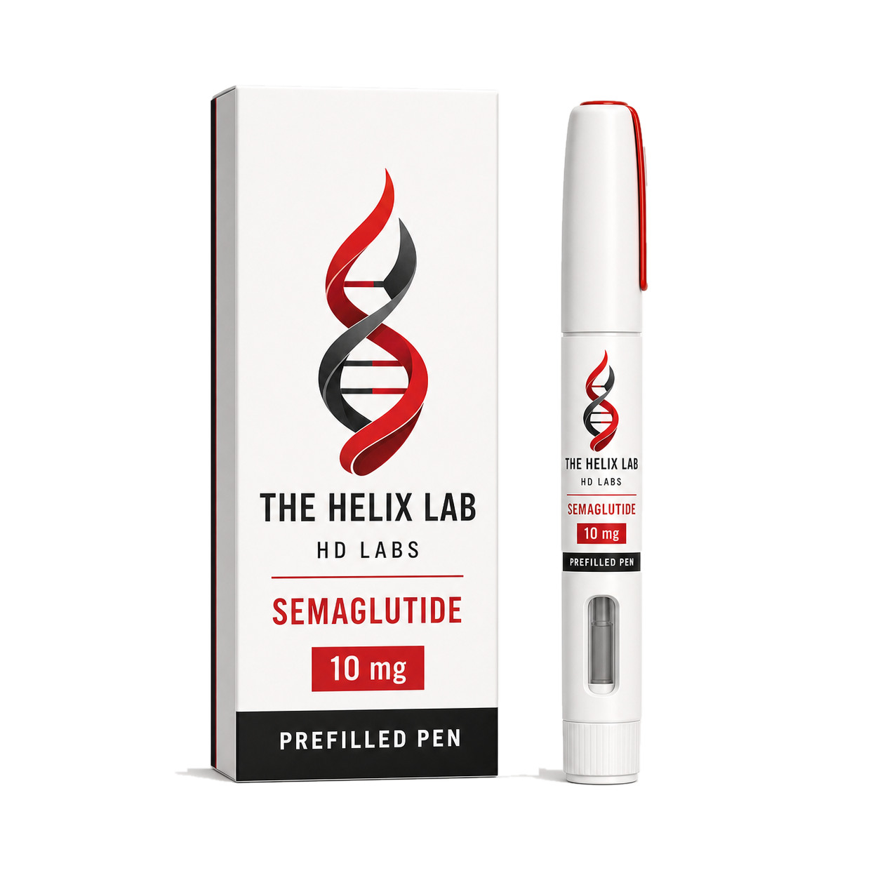 HD Labs Semaglutide 10 mg Pen prefilled pen and carton
