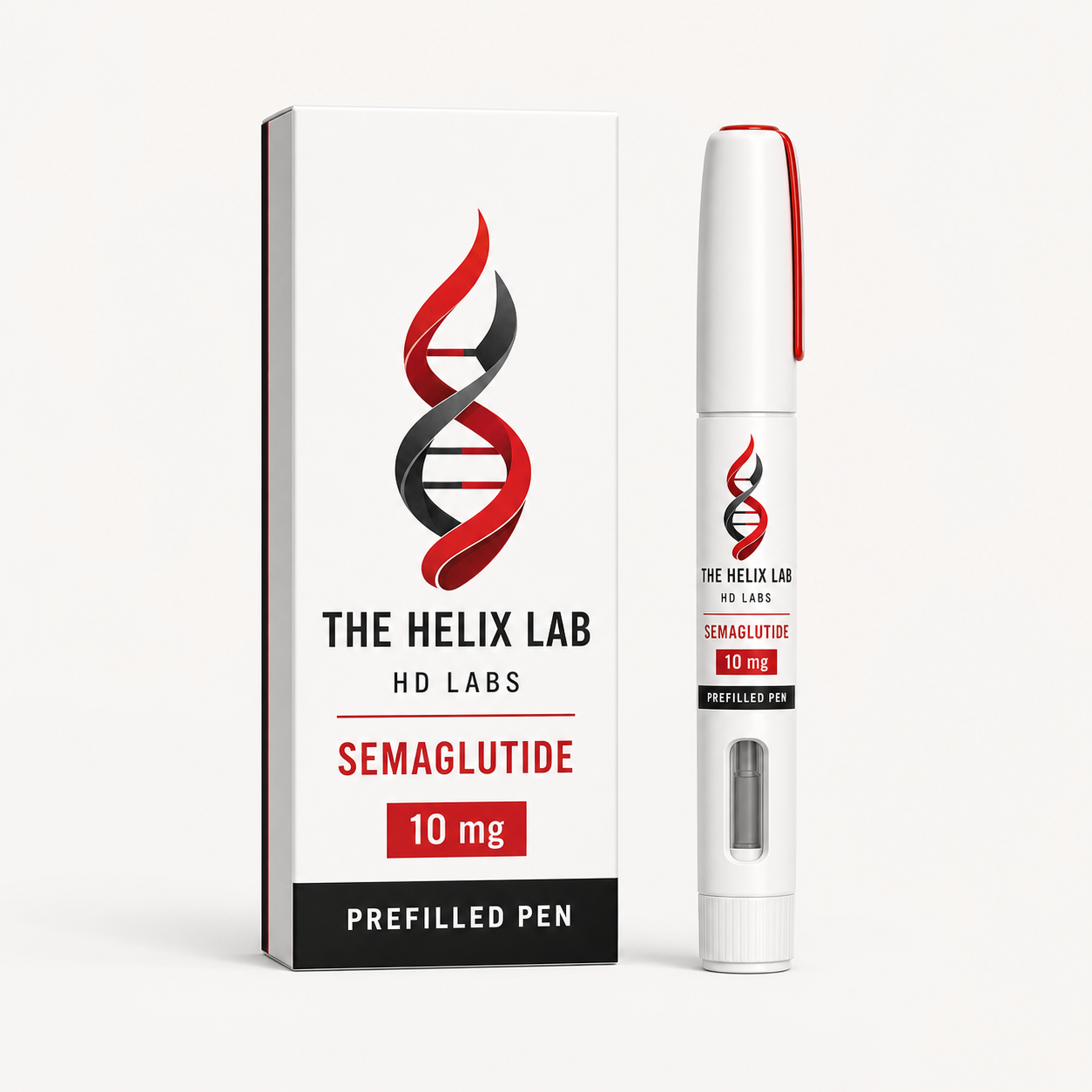 HD Labs Semaglutide 10 mg Pen prefilled pen and carton